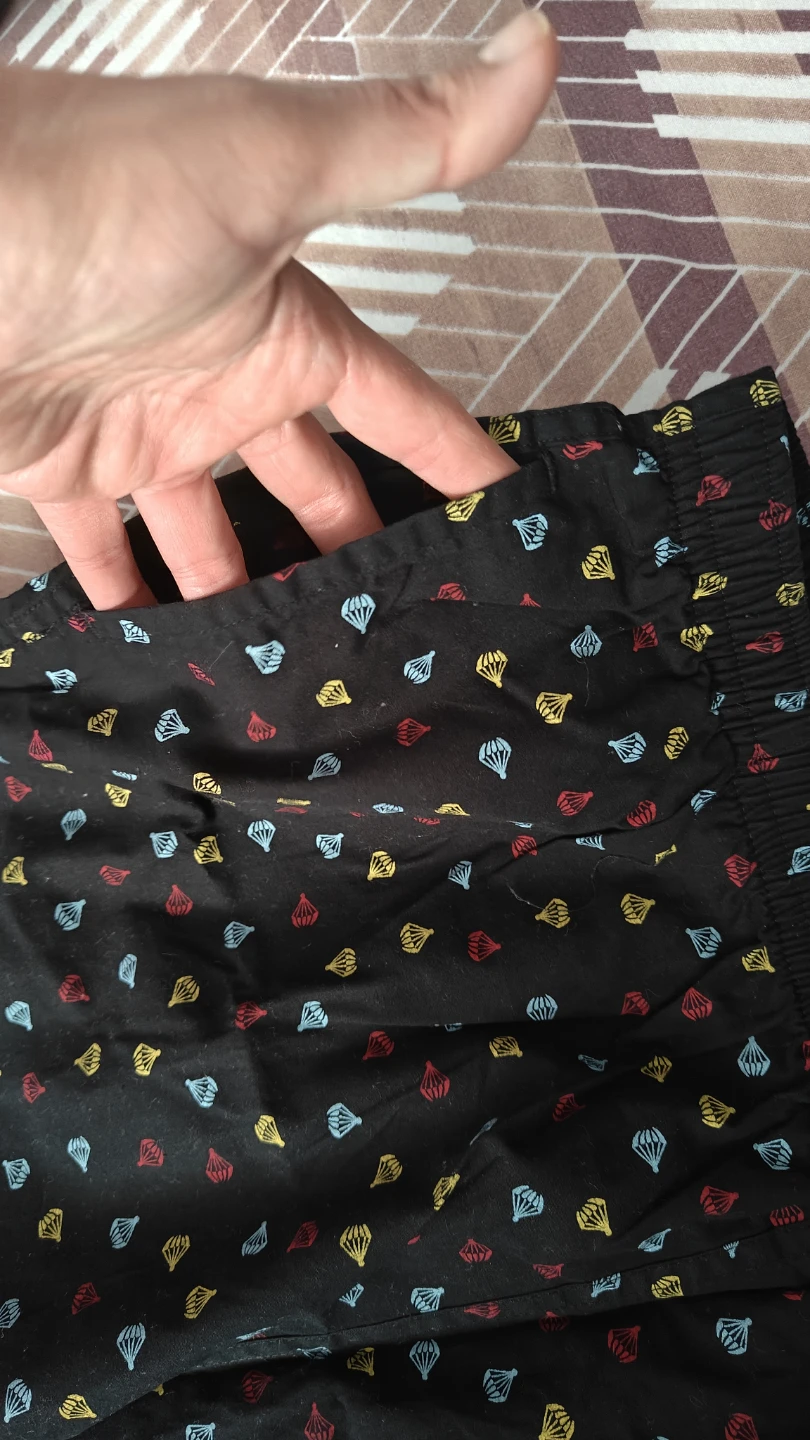 Black Pajama Pants with Diamond Pattern - photo 4