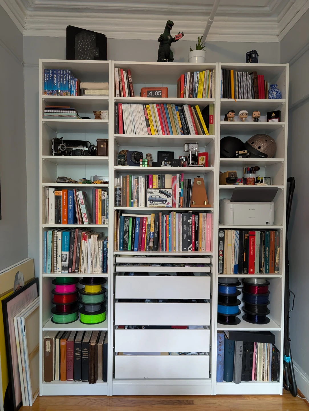 White IKEA PAX Bookshelf with Drawers - photo 2
