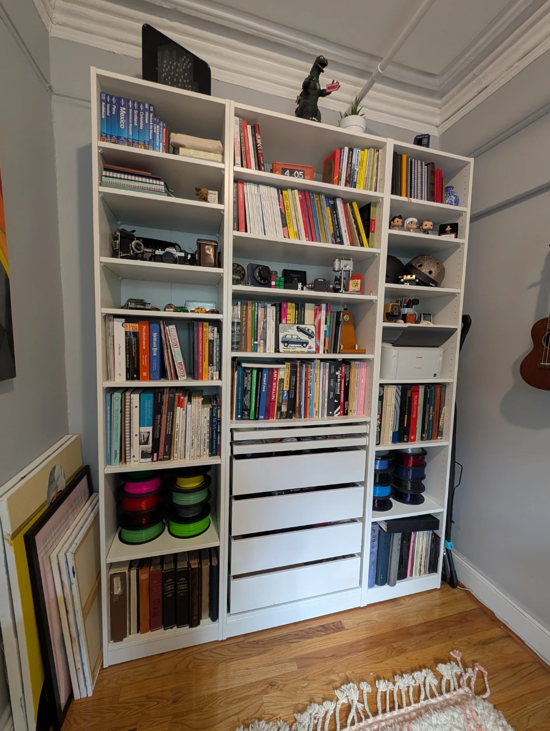 White IKEA PAX Bookshelf with Drawers - photo 3