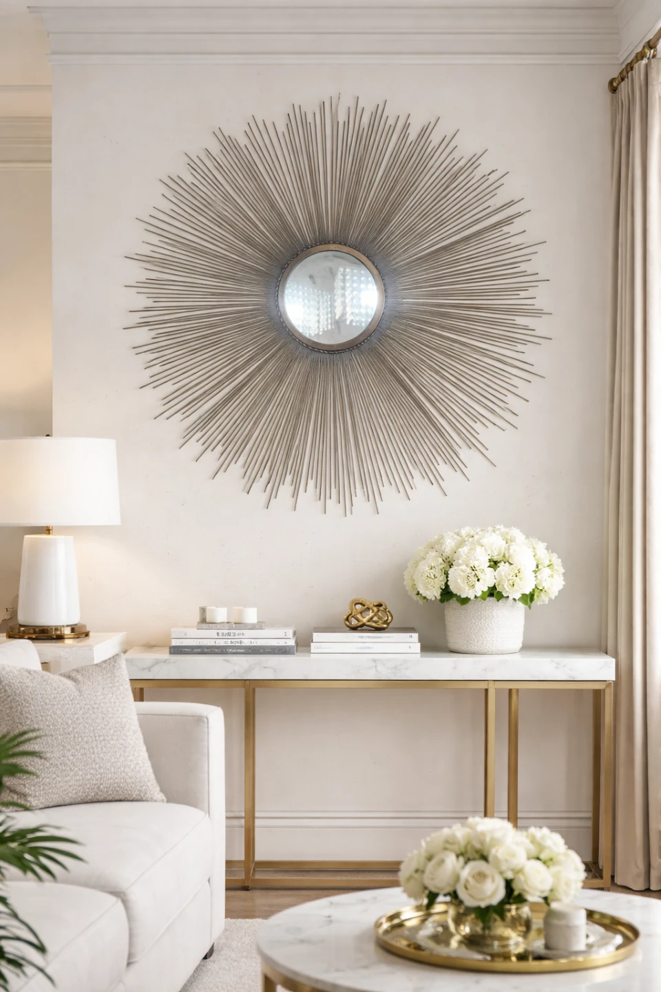 George Oliver Kyle Sunburst Accent Mirror - Gold Finish - photo 3