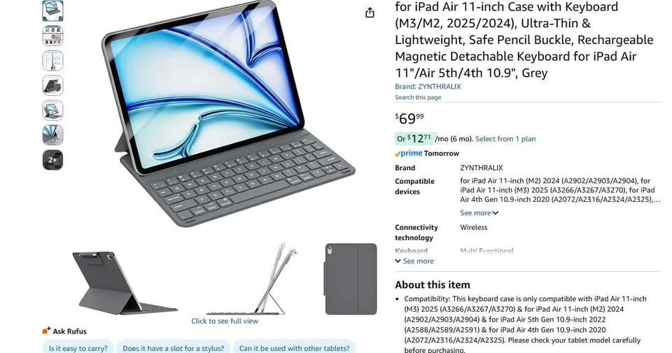 iPad Air 11-inch Case with Keyboard - photo 2