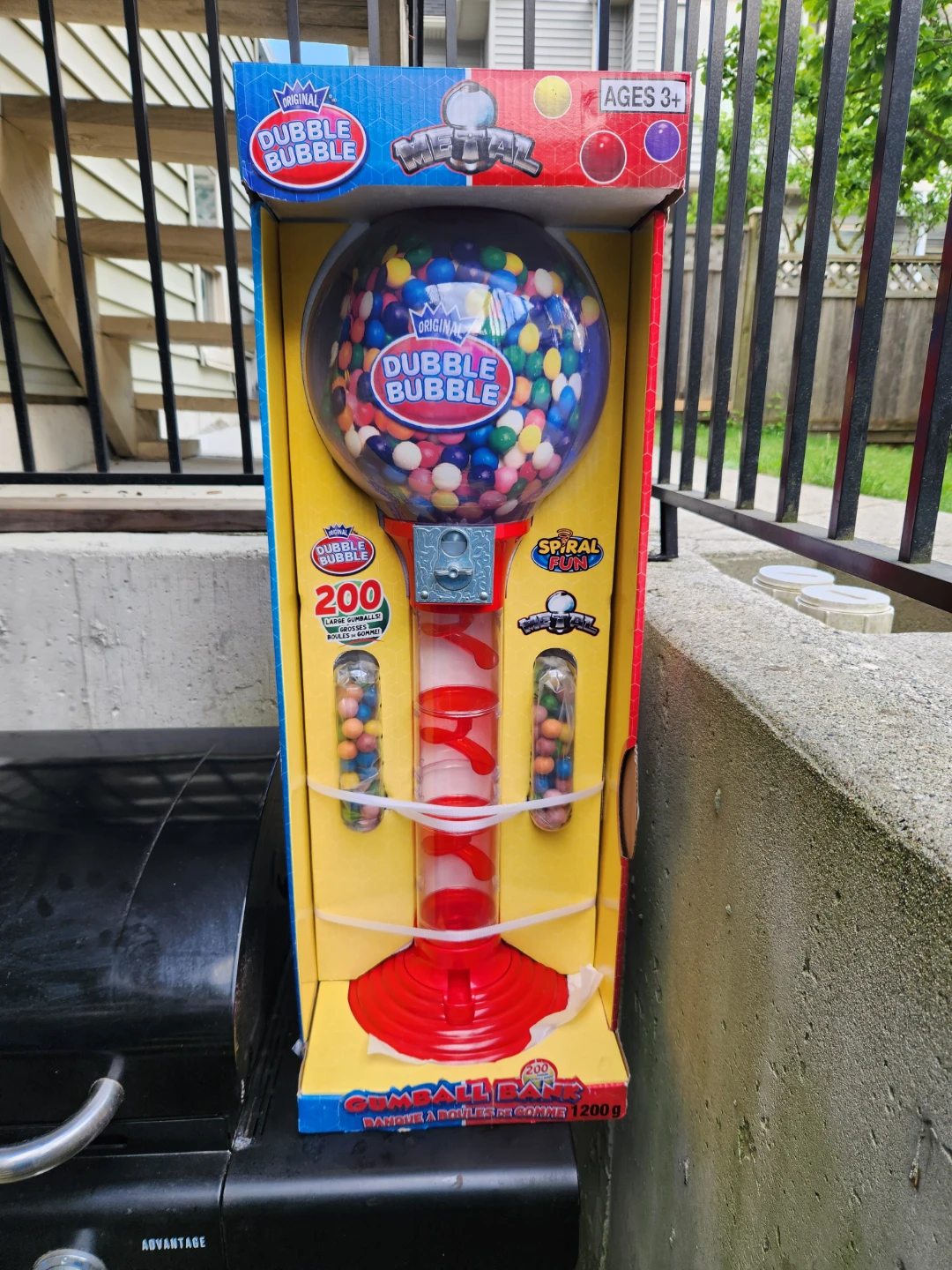 Metal Original Dubble Bubble Gumball Machine with 200 Gumballs