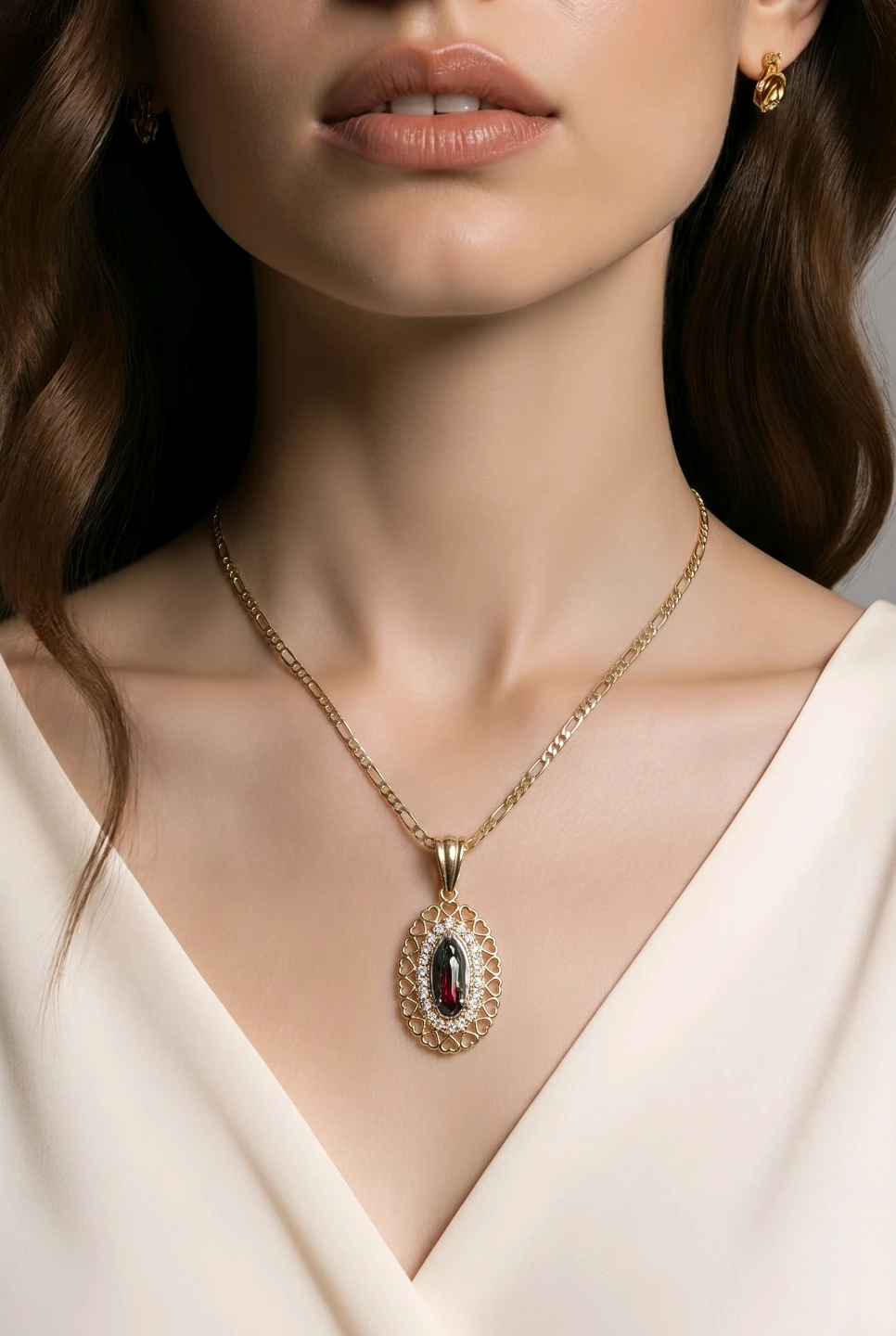 Gold Chain Necklace with Pendant - photo 4