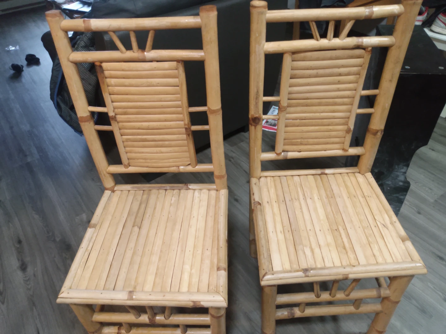 Set of 2 Bamboo Chairs