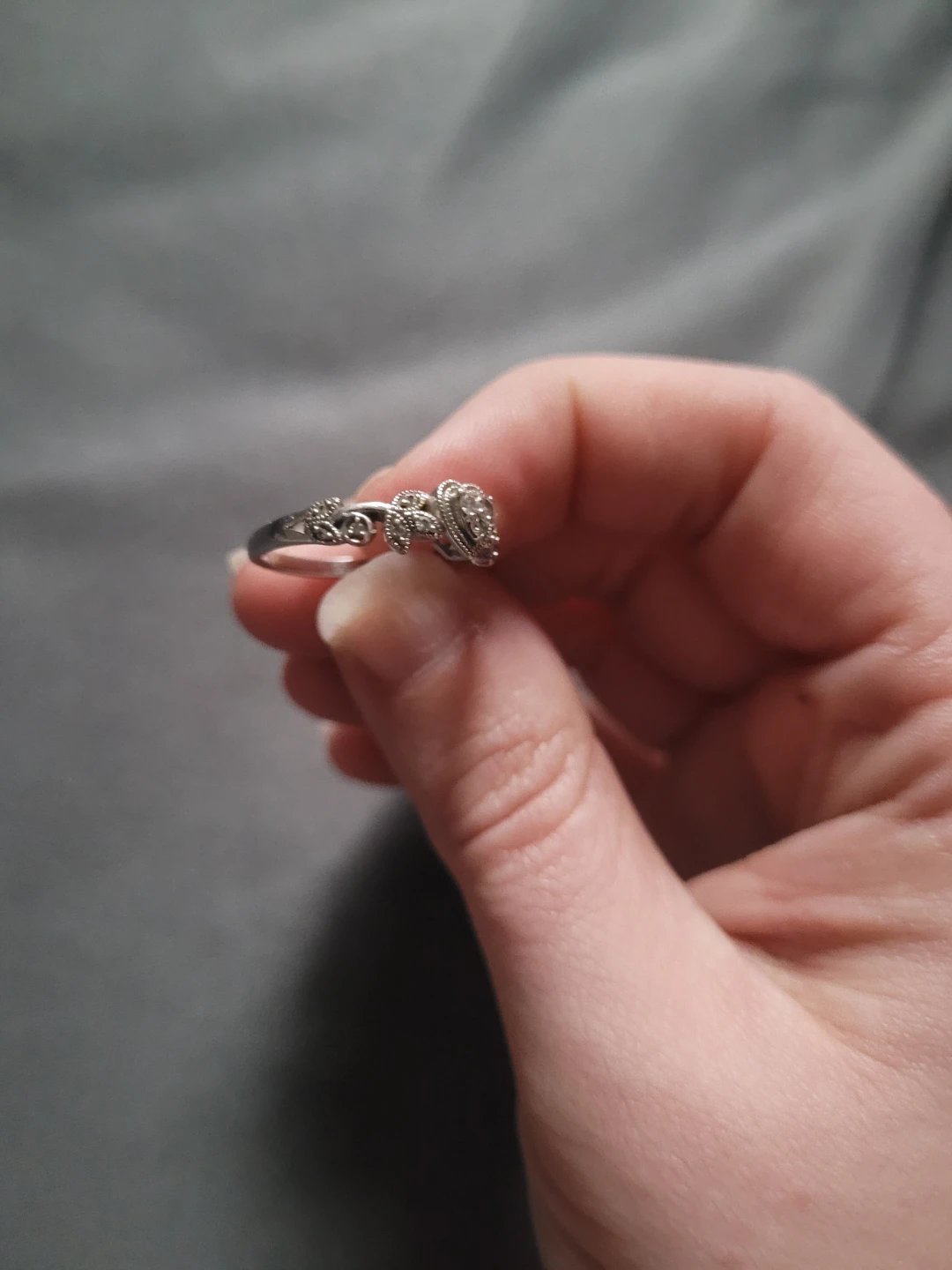 Peoples 10K White Gold Diamond Ring - photo 3
