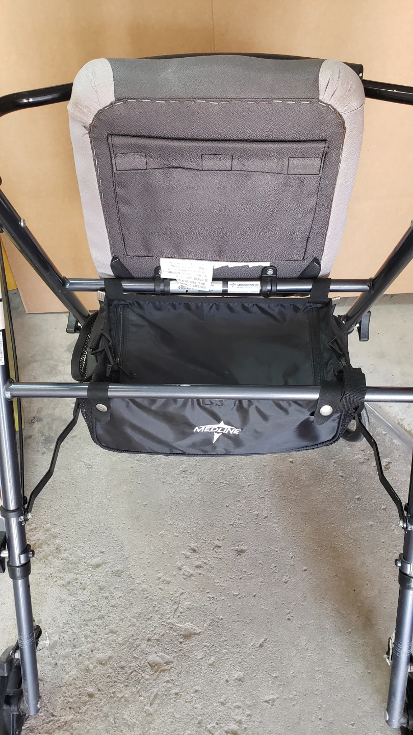 Medline Folding Walker with Seat and Bag - photo 3