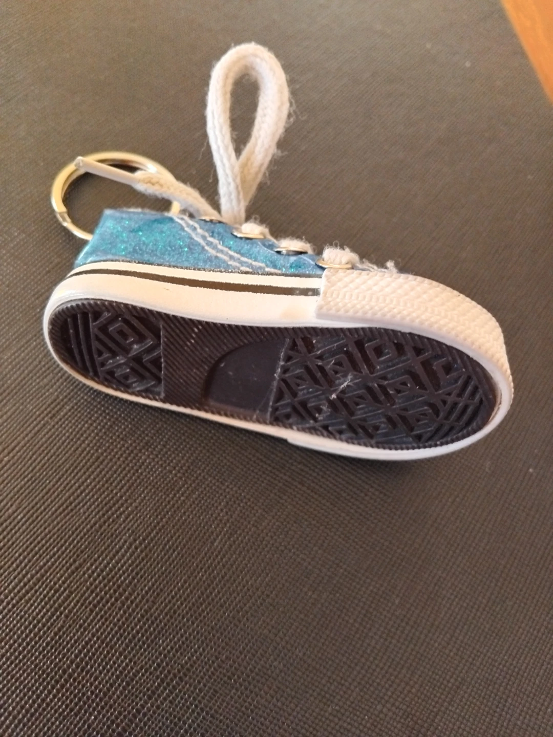 Blue Glitter Sneaker Keychain - photo 3