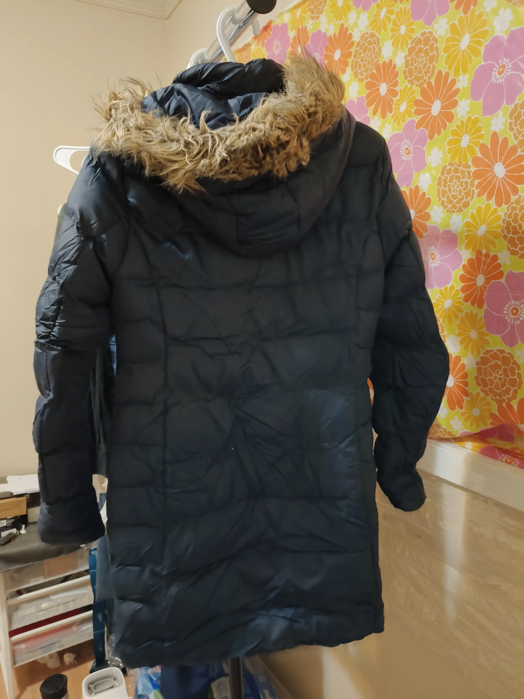 Mountain Warehouse Dark Blue Puffer Jacket with Faux Fur Hood - photo 2