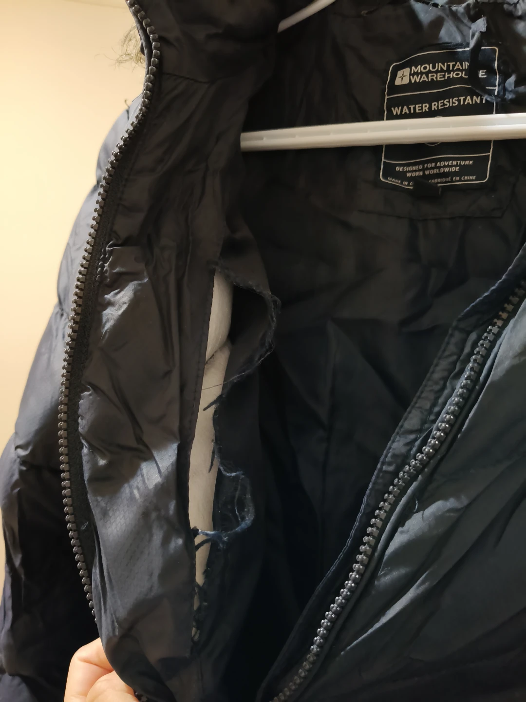 Mountain Warehouse Dark Blue Puffer Jacket with Faux Fur Hood - photo 3