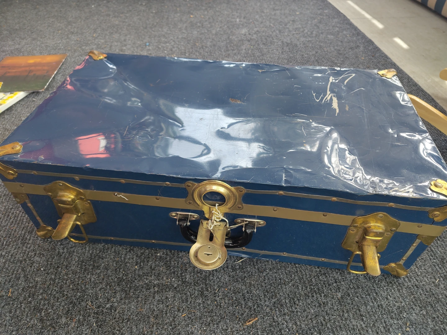 Vintage Blue Suitcase