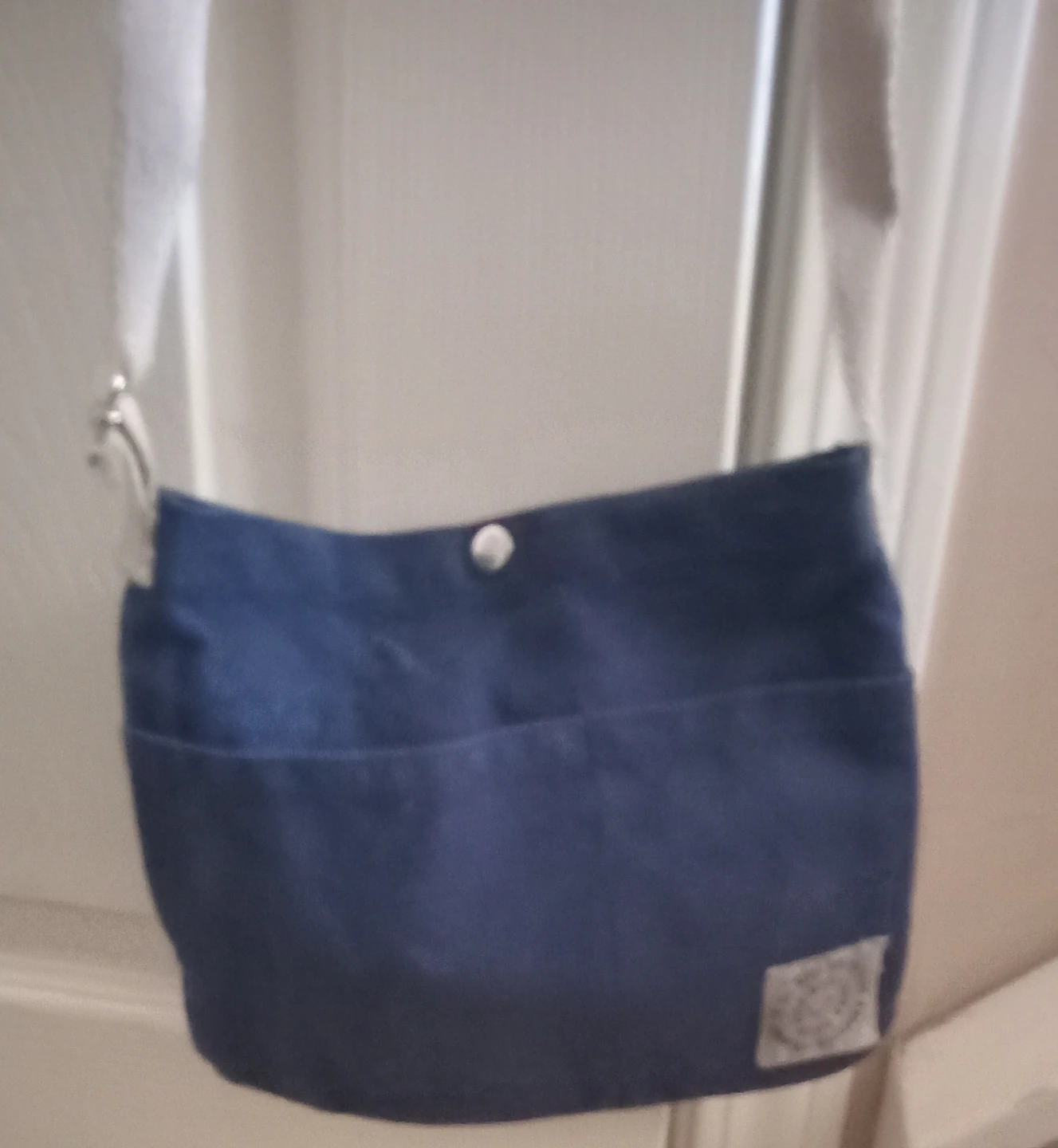 Small Blue Crossbody Bag with Adjustable Strap - photo 2