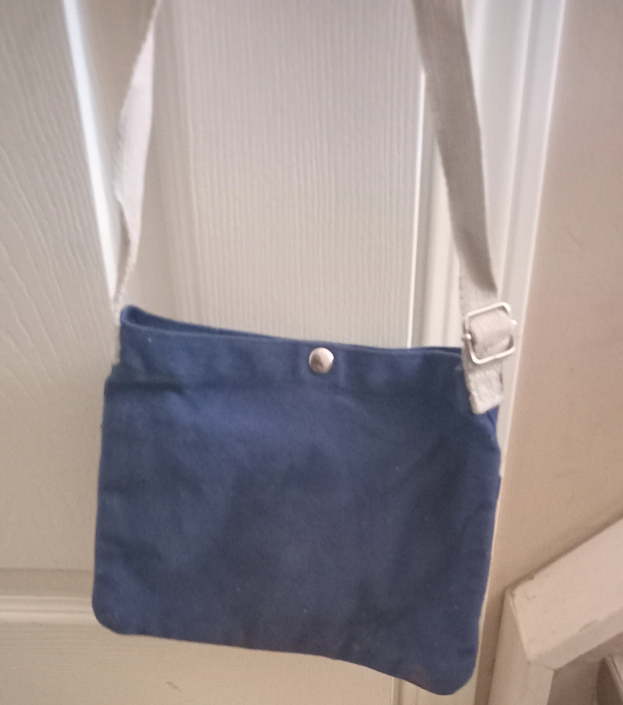 Small Blue Crossbody Bag with Adjustable Strap - photo 3