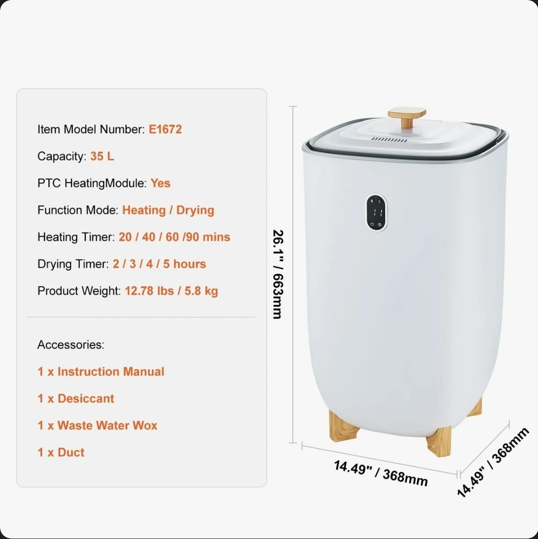 VEVOR 35L Towel Warmer and Steamer - photo 3