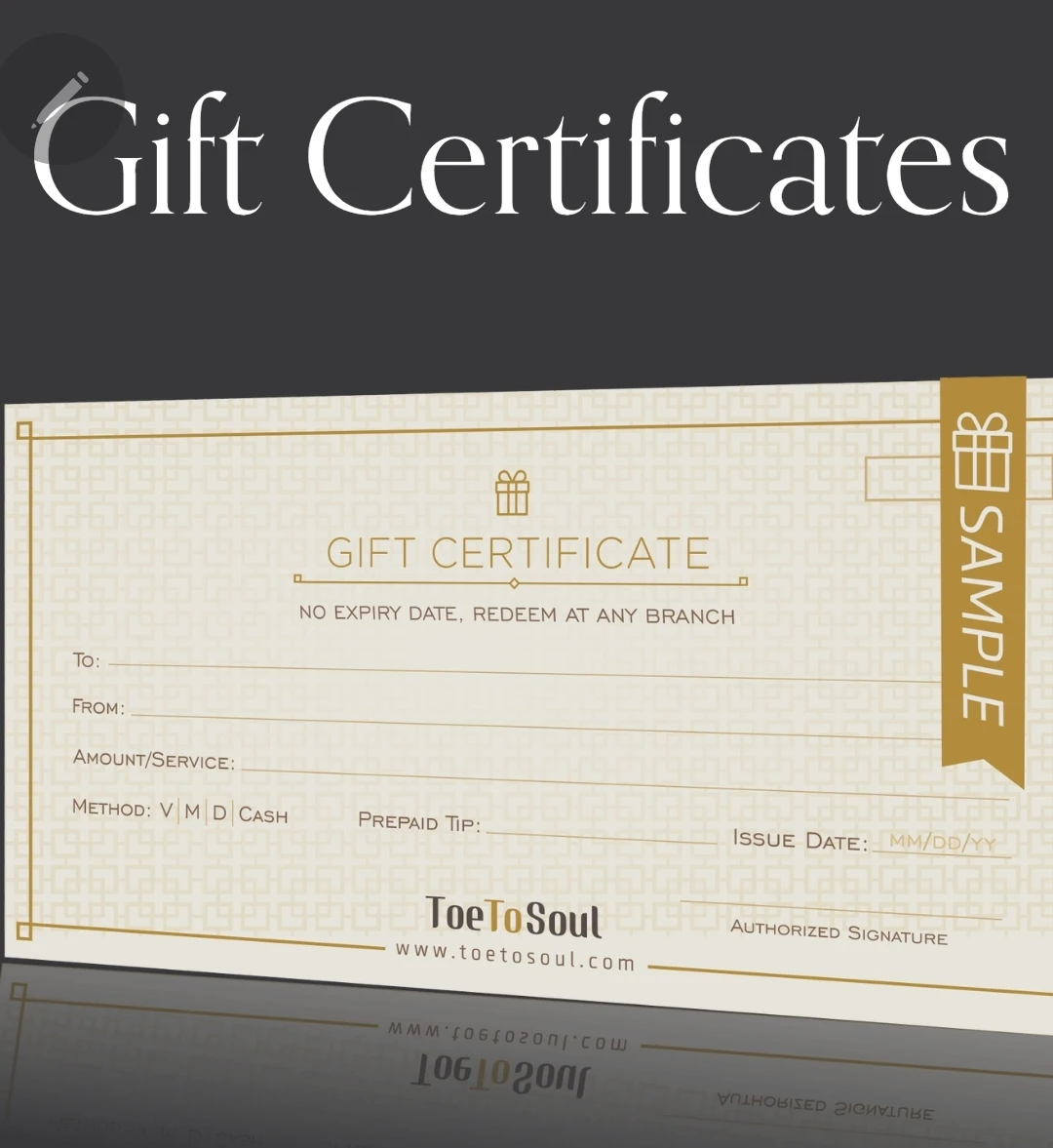 60min full body massage gift certificate with pre-paid tip