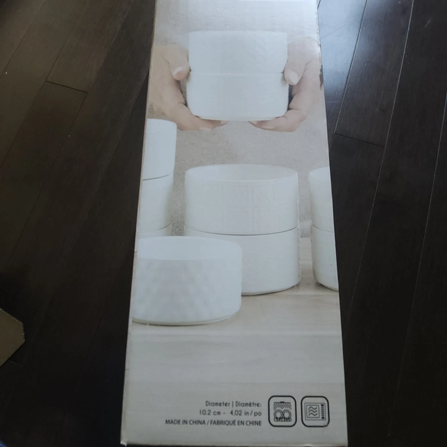 Trudeau 10-Piece Porcelain Bowl Set – White/Textured – Brand New - photo 3