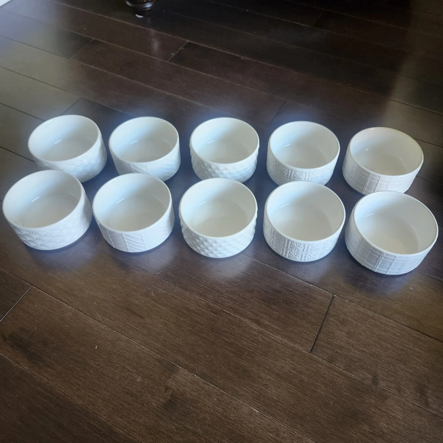 Trudeau 10-Piece Porcelain Bowl Set – White/Textured – Brand New - photo 4