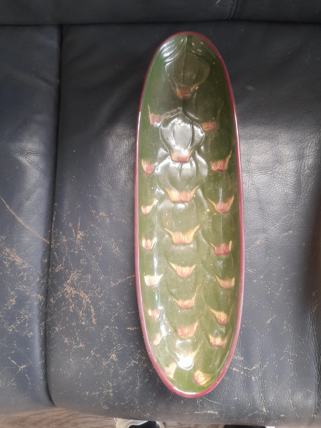 Ceramic Relish Tray with Pears Design