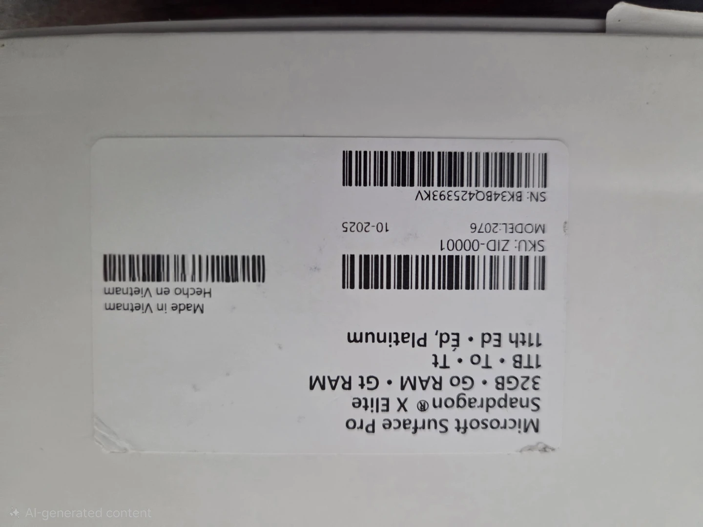 Microsoft Surface Pro 11th Ed. Platinum Snapdragon X Elite