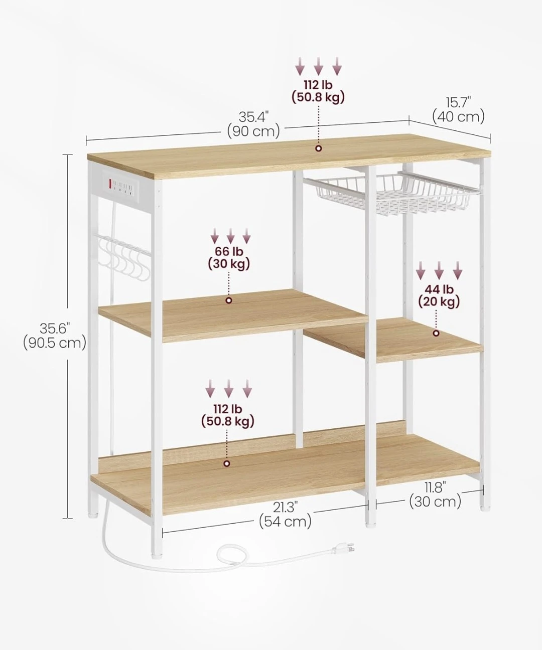 Kitchen Storage Rack with Adjustable Shelves - photo 4