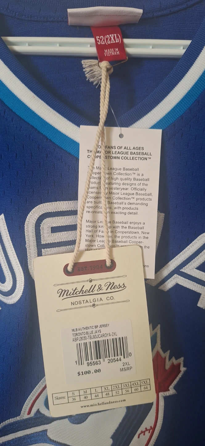 Mitchell & Ness Toronto Blue Jays Baseball Jersey 2XL - photo 2