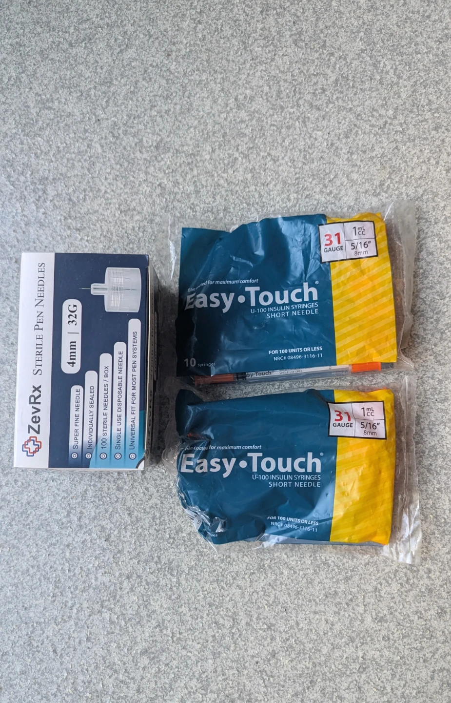 Diabetic Pen Needles 4mm and Syringes