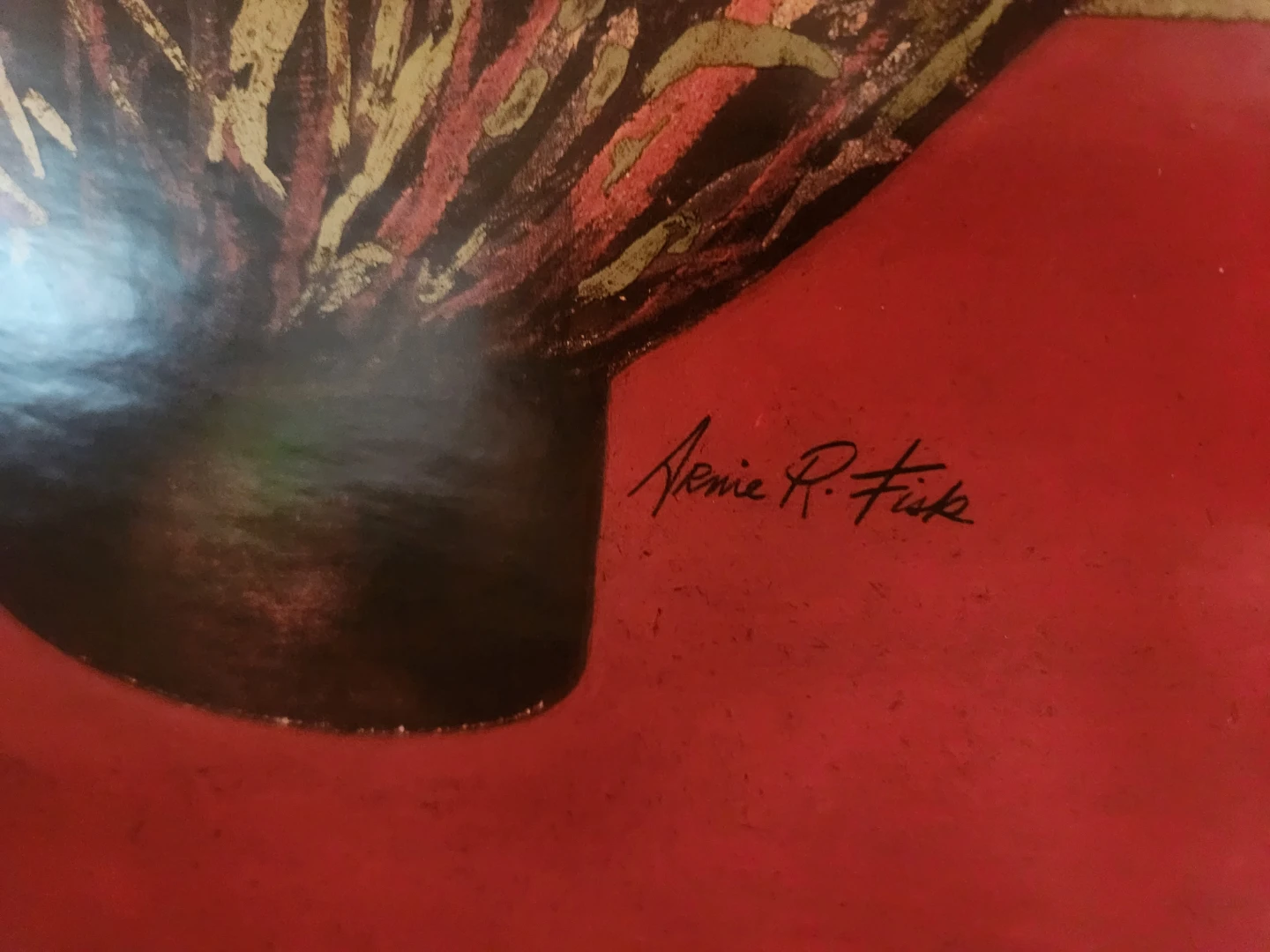 Arnie R. Fisk Art Print - Large Bowl with Bamboo - photo 2