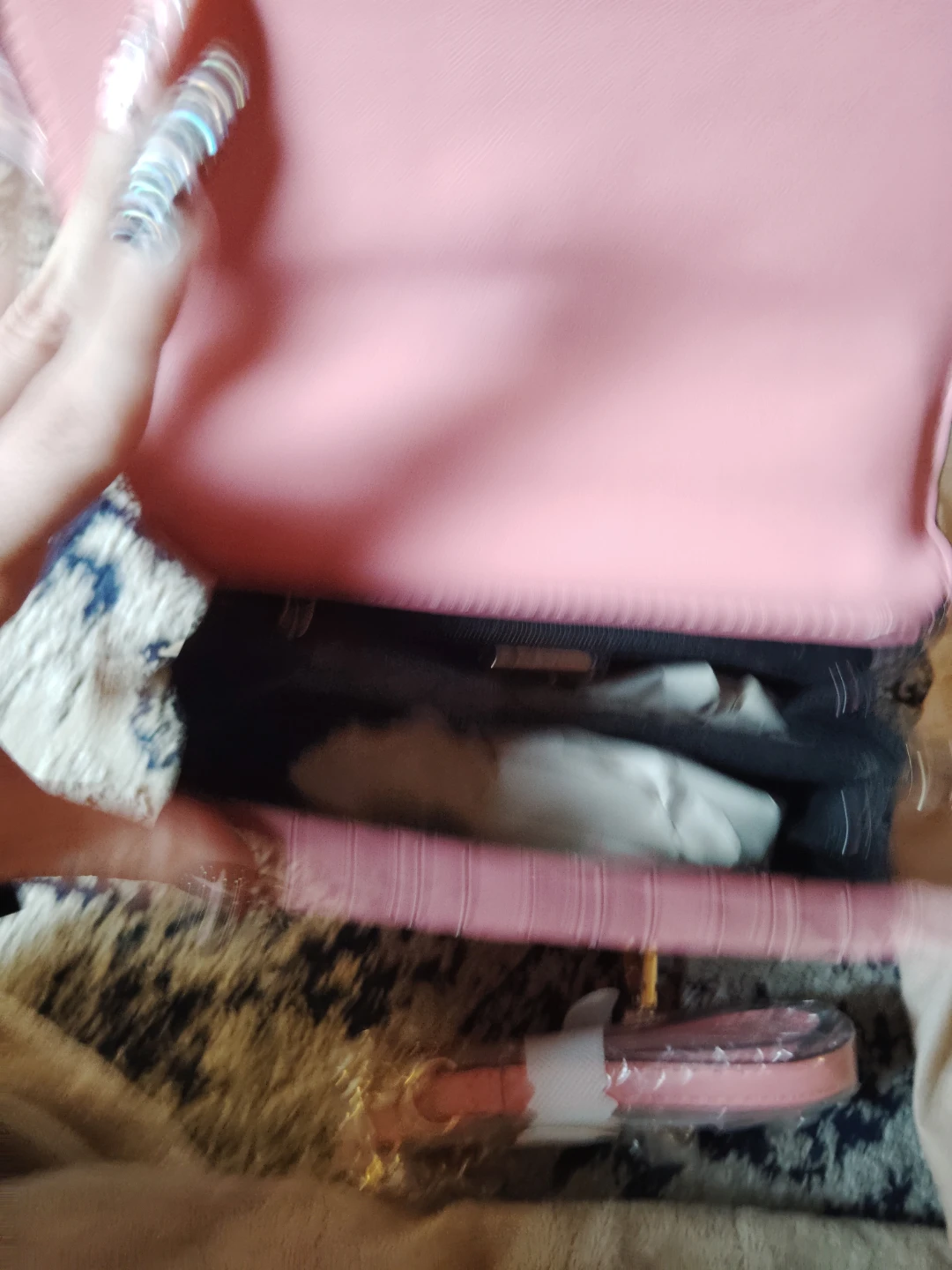 ALDO Collection Pink Quilted Handbag with Gold Chain - photo 5