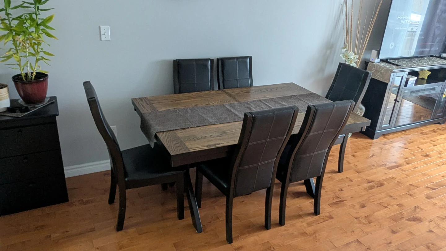 Wooden Dining Table with 6 Chairs - photo 3