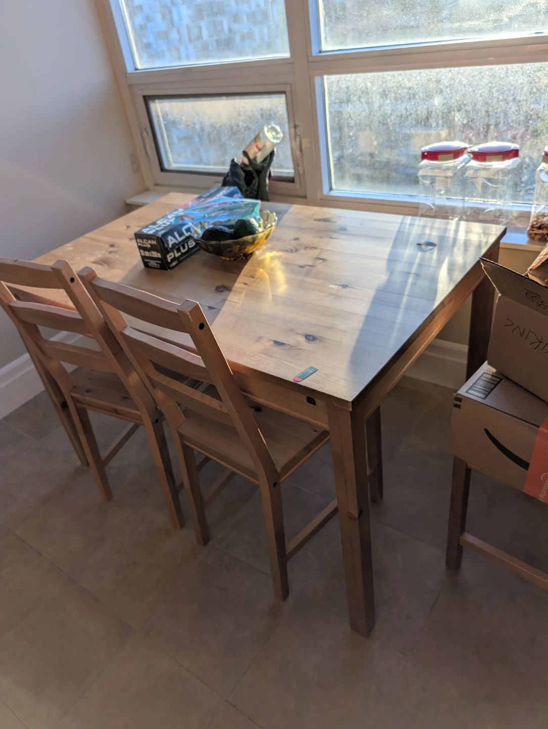 Wooden Dining Table and Chairs Set - photo 2