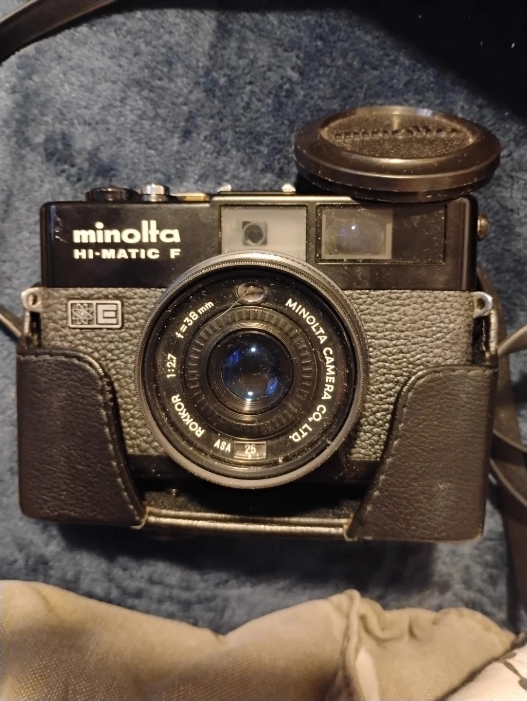 Minolta Hi-Matic F 35mm Film Camera with Case