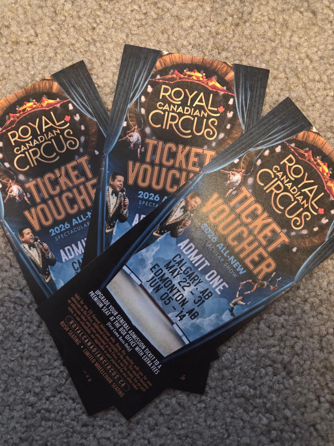 Royal Circus show tickets at Calgary and Edmonton
