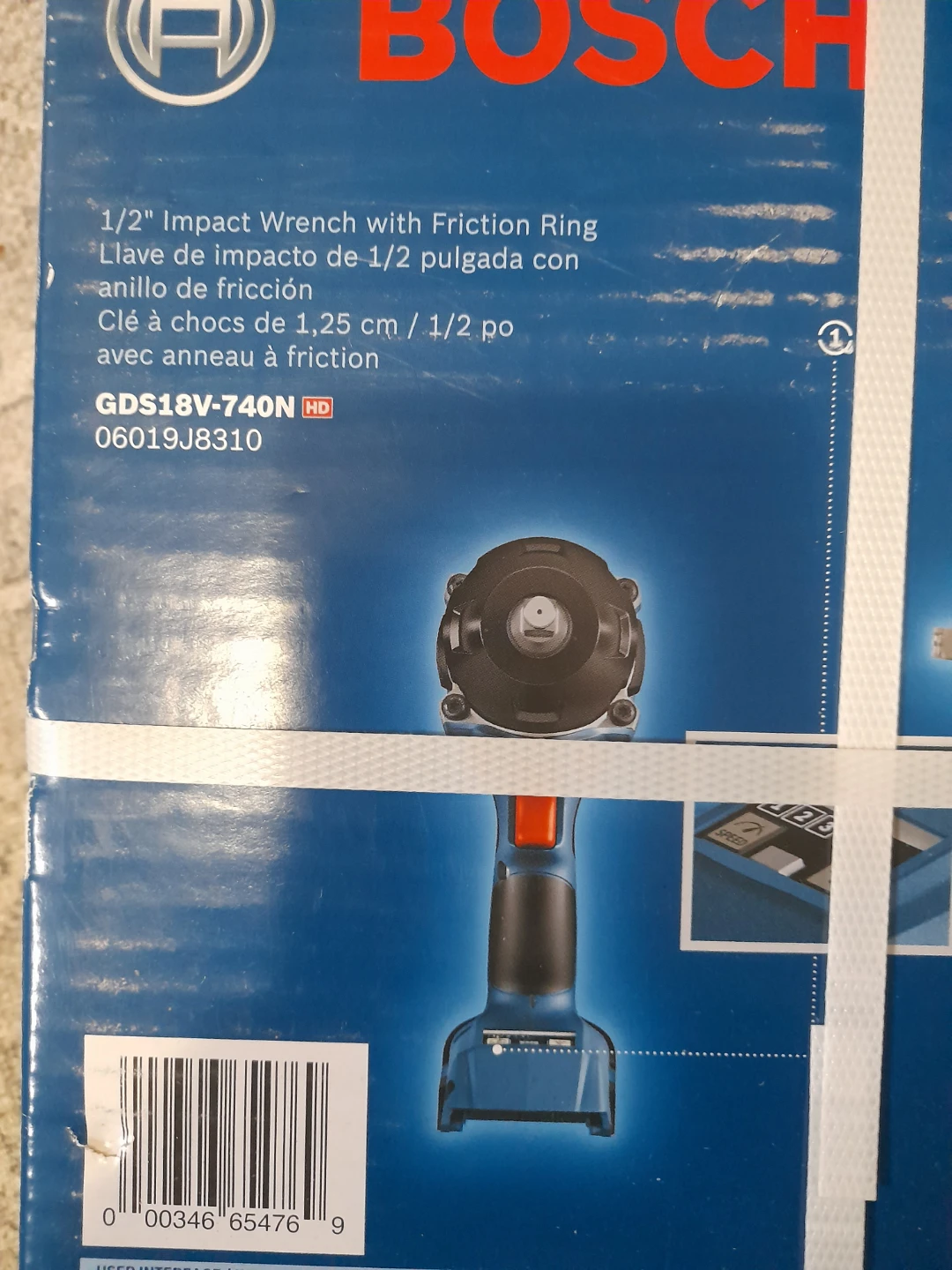 Bosch 1/2" Impact Wrench GDS18V-740N HD - photo 3