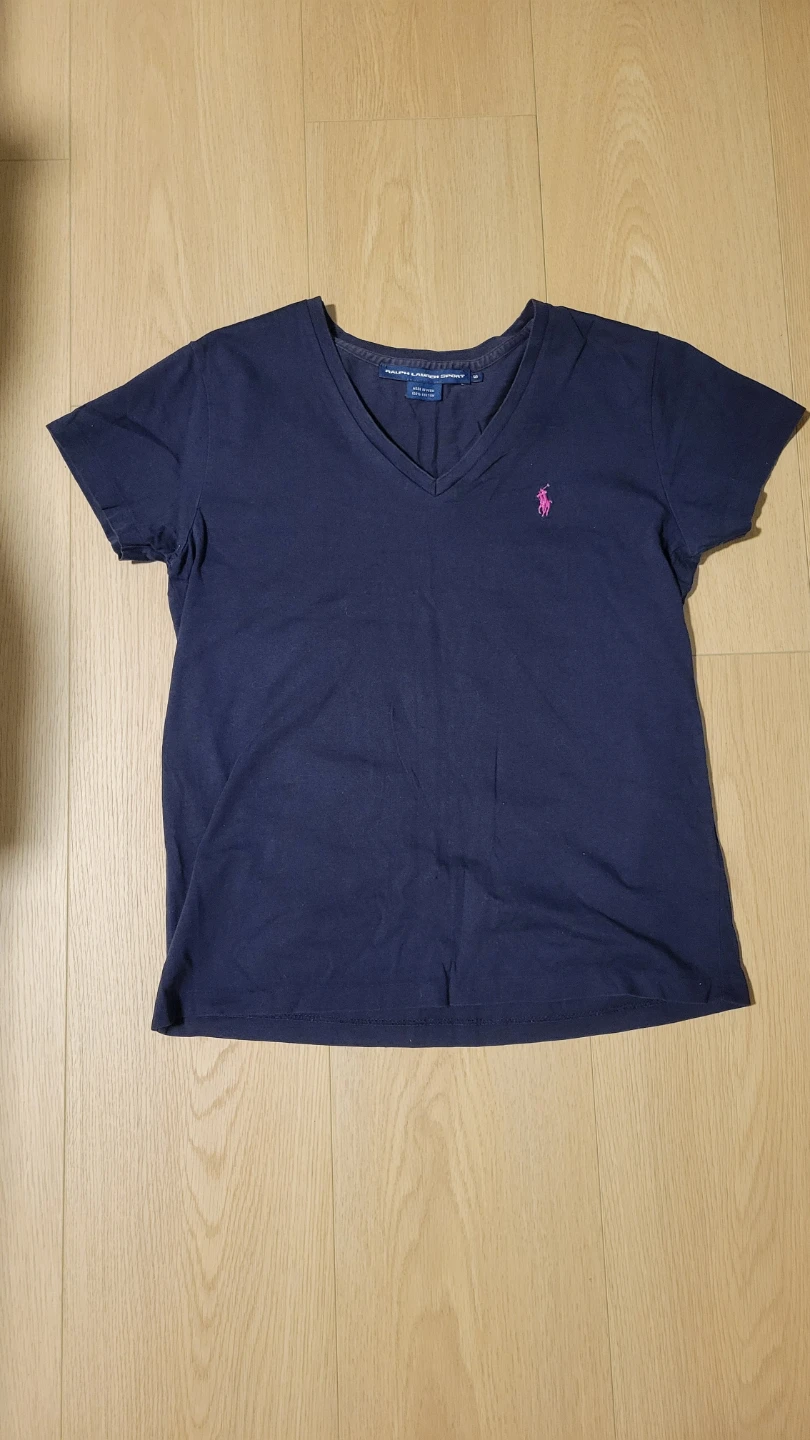 Ralph Lauren Sport Navy V-Neck T-Shirt - Size S