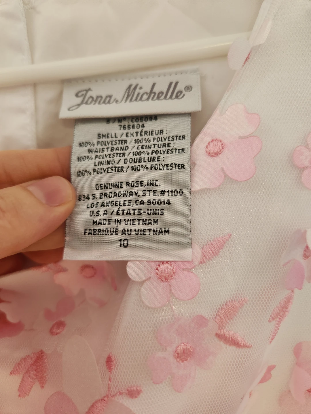 Jona Michelle Pink Floral Tulle Dress Size 10 - photo 2