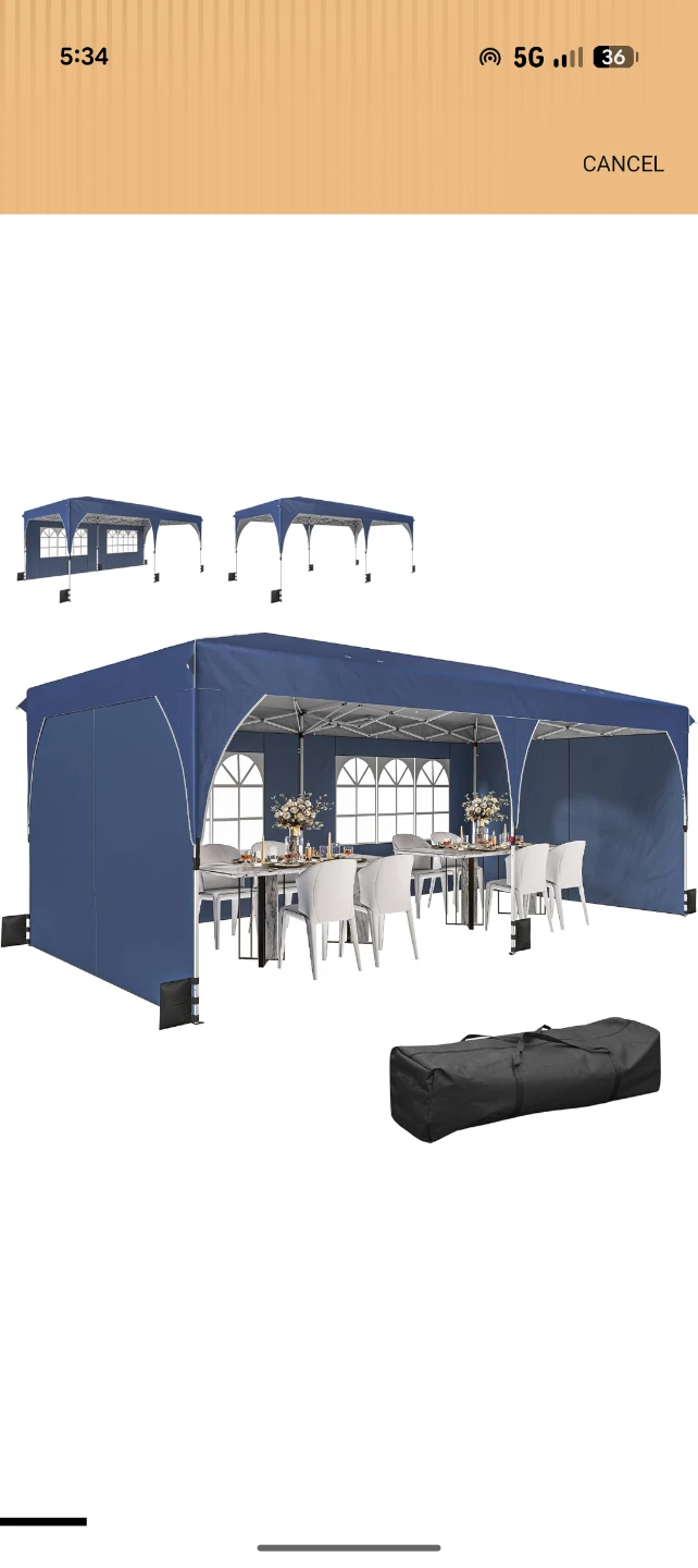 Outsunny - Dark Blue Pop-Up Canopy Tent