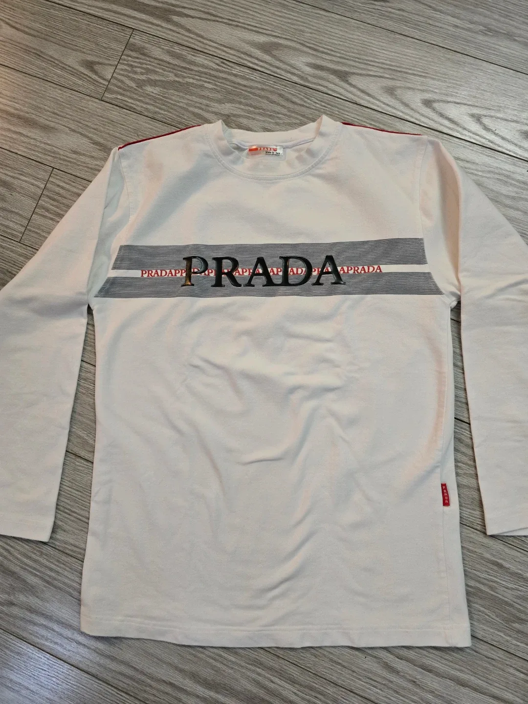 Prada White Long Sleeve T-Shirt