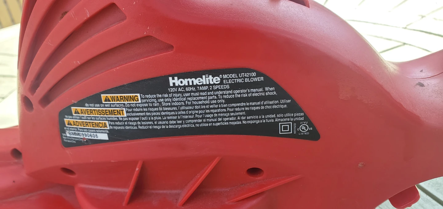 Homelite UT42100 Electric Blower - photo 2