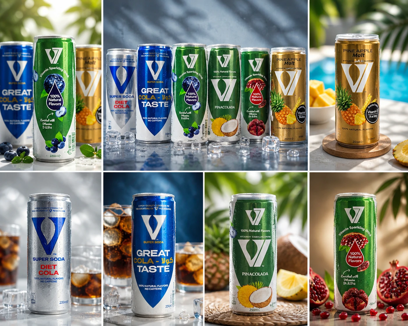 V7 Sparkling Drink Box of 24, 250ml - photo 2