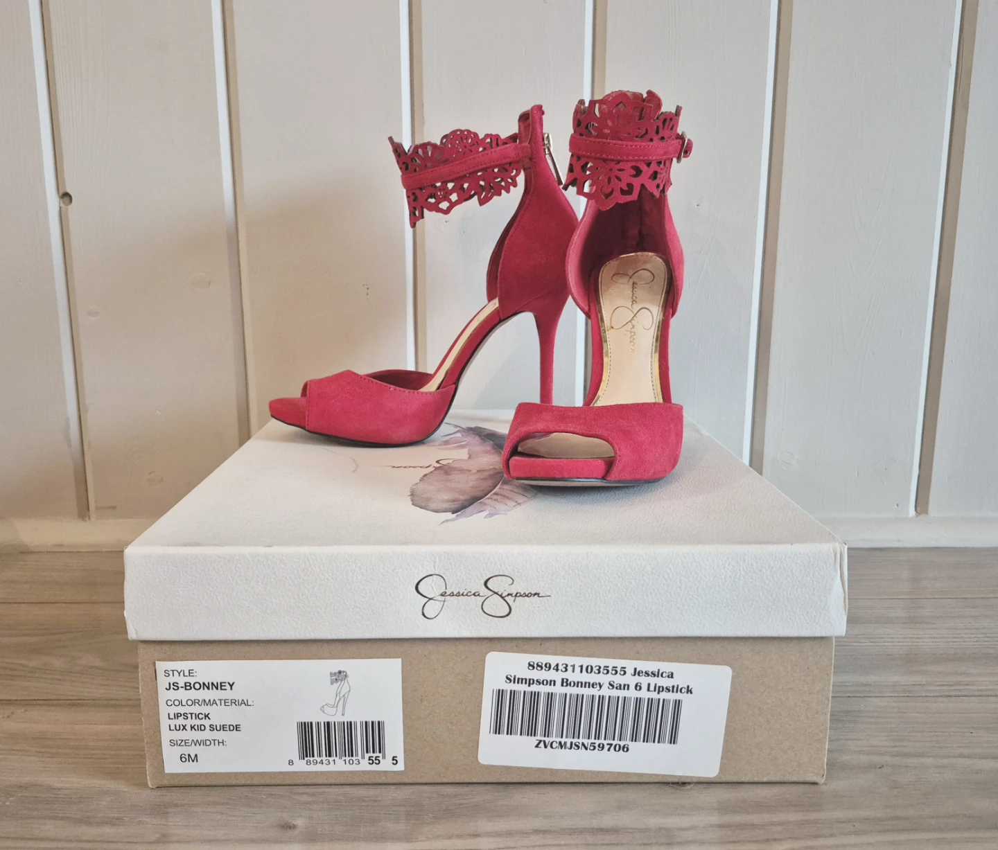 Jessica Simpson Bonney Sandal - Red Suede Size 6 - photo 2