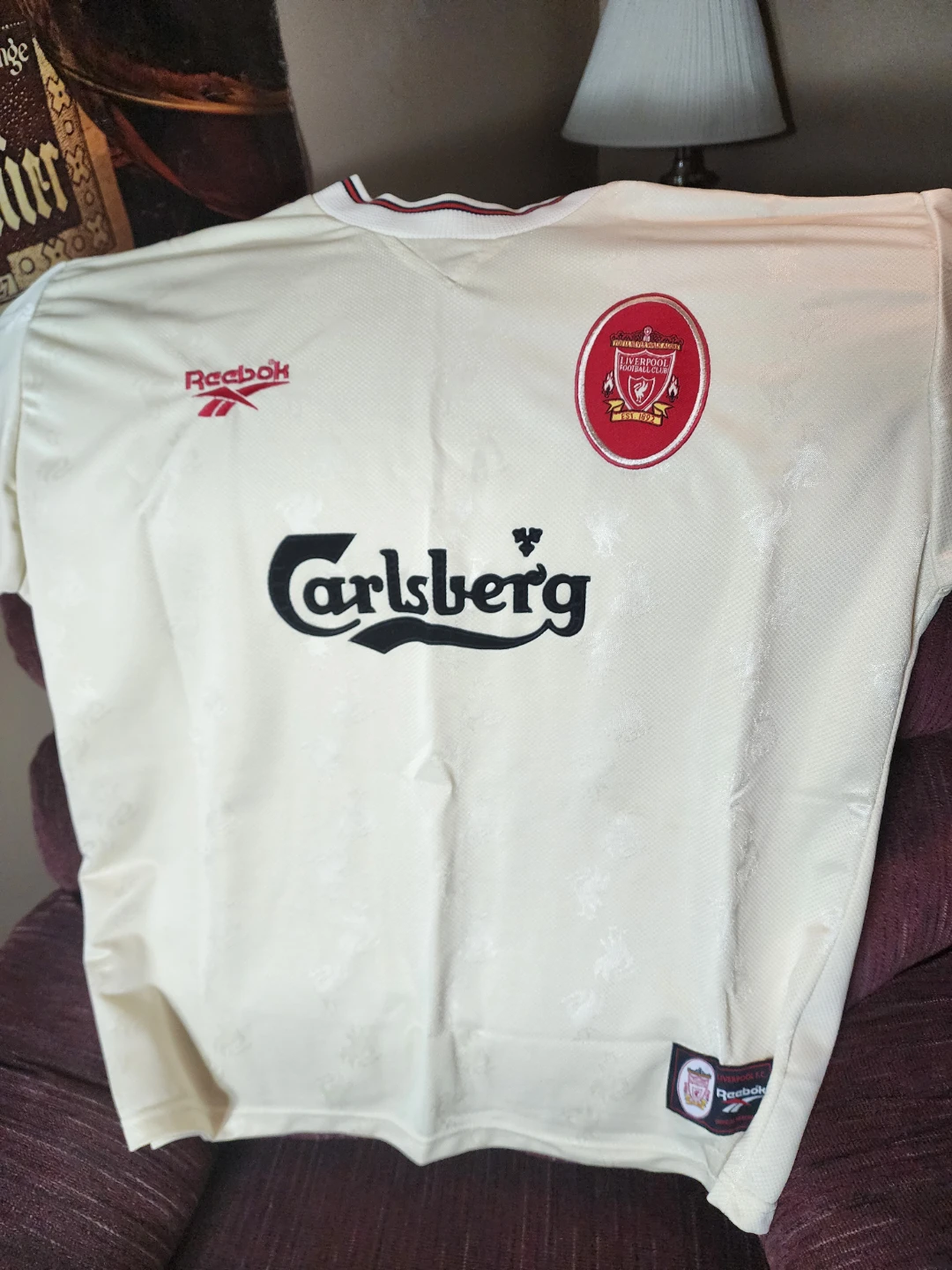 Reebok Liverpool FC Carlsberg Soccer Jersey