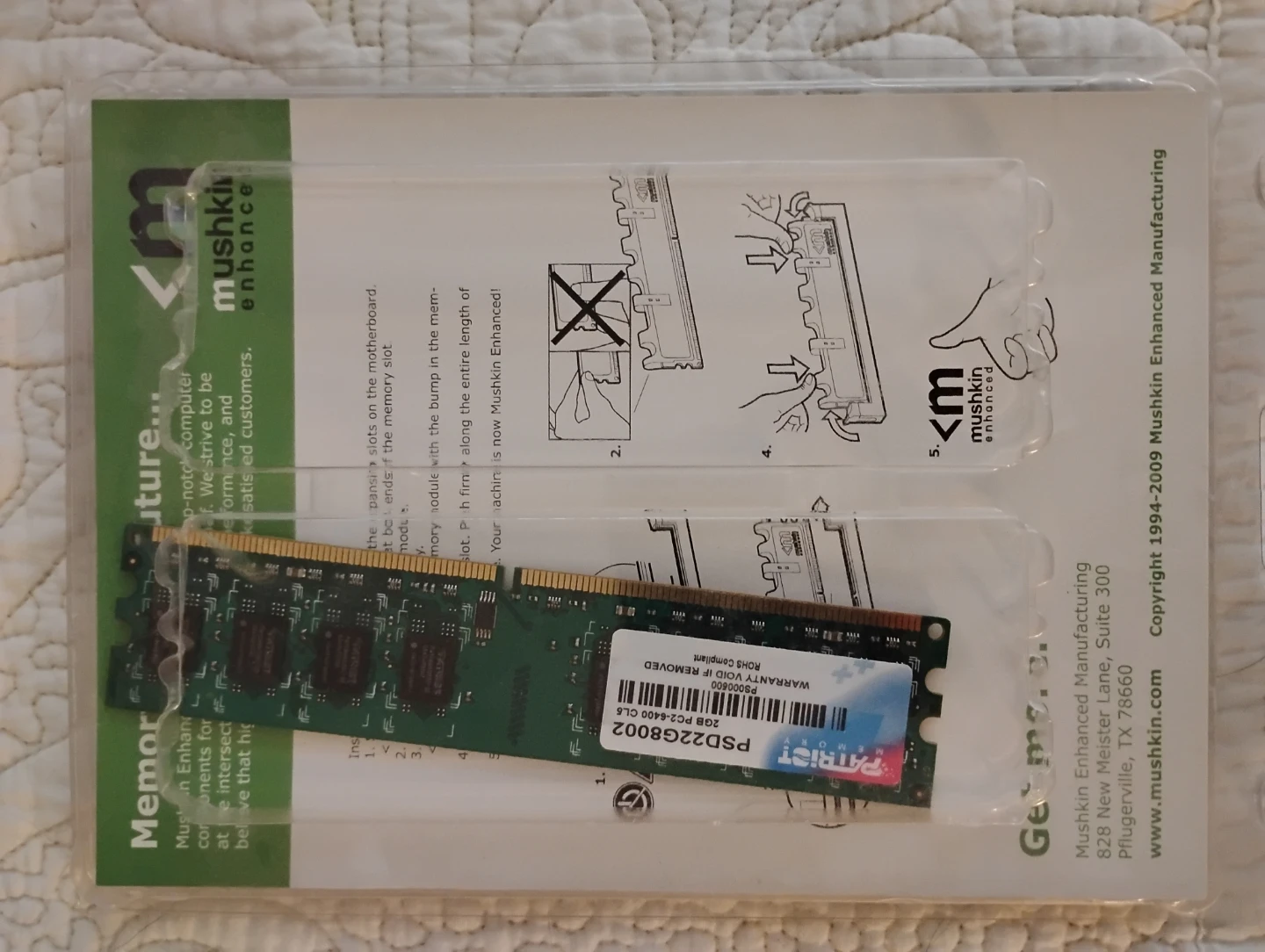 Mushkin Enhanced 2GB PC2-6400 DDR2 RAM - photo 2