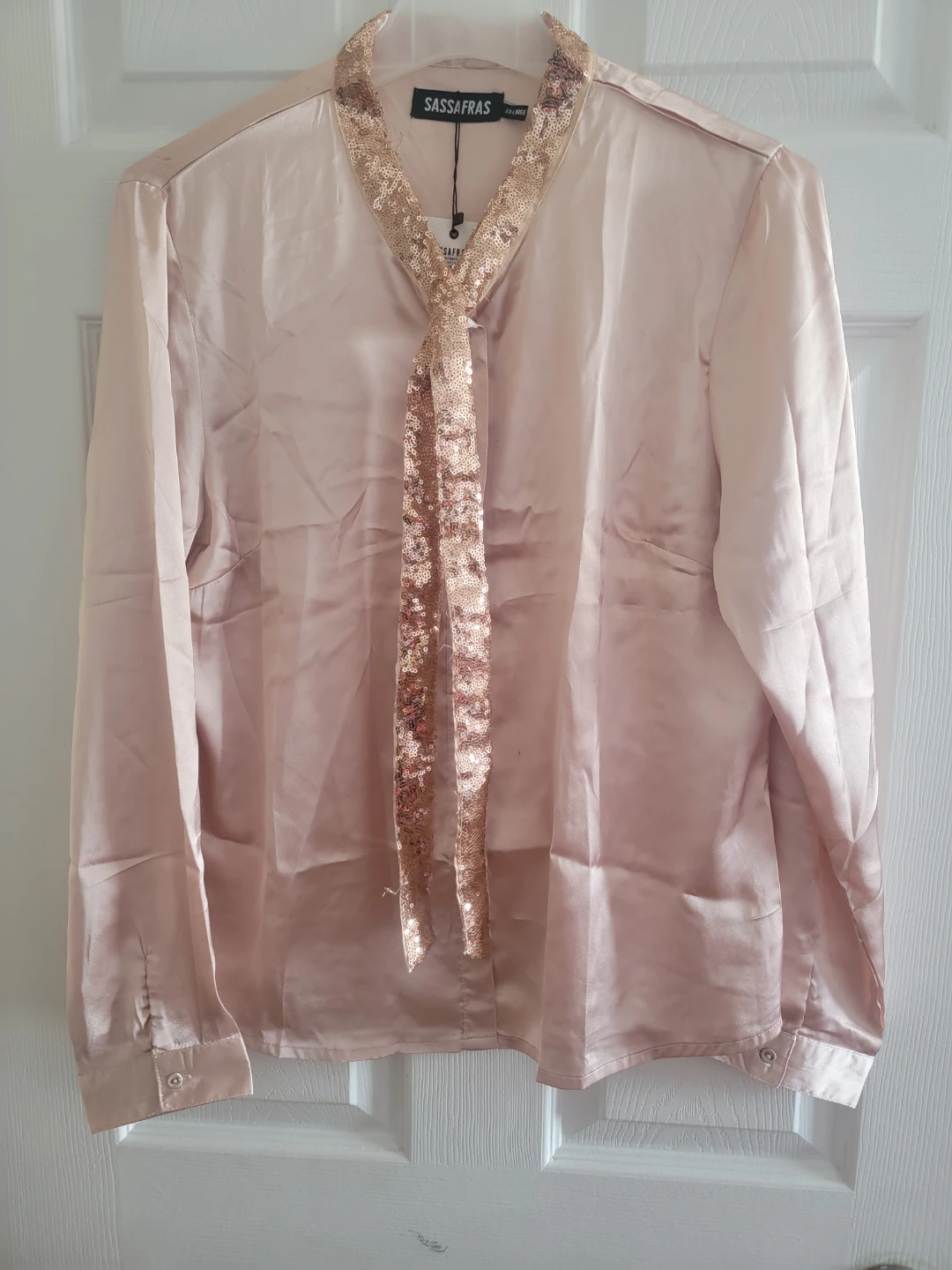 SASSFRAS Blush Pink Sequin freesize - M to Large