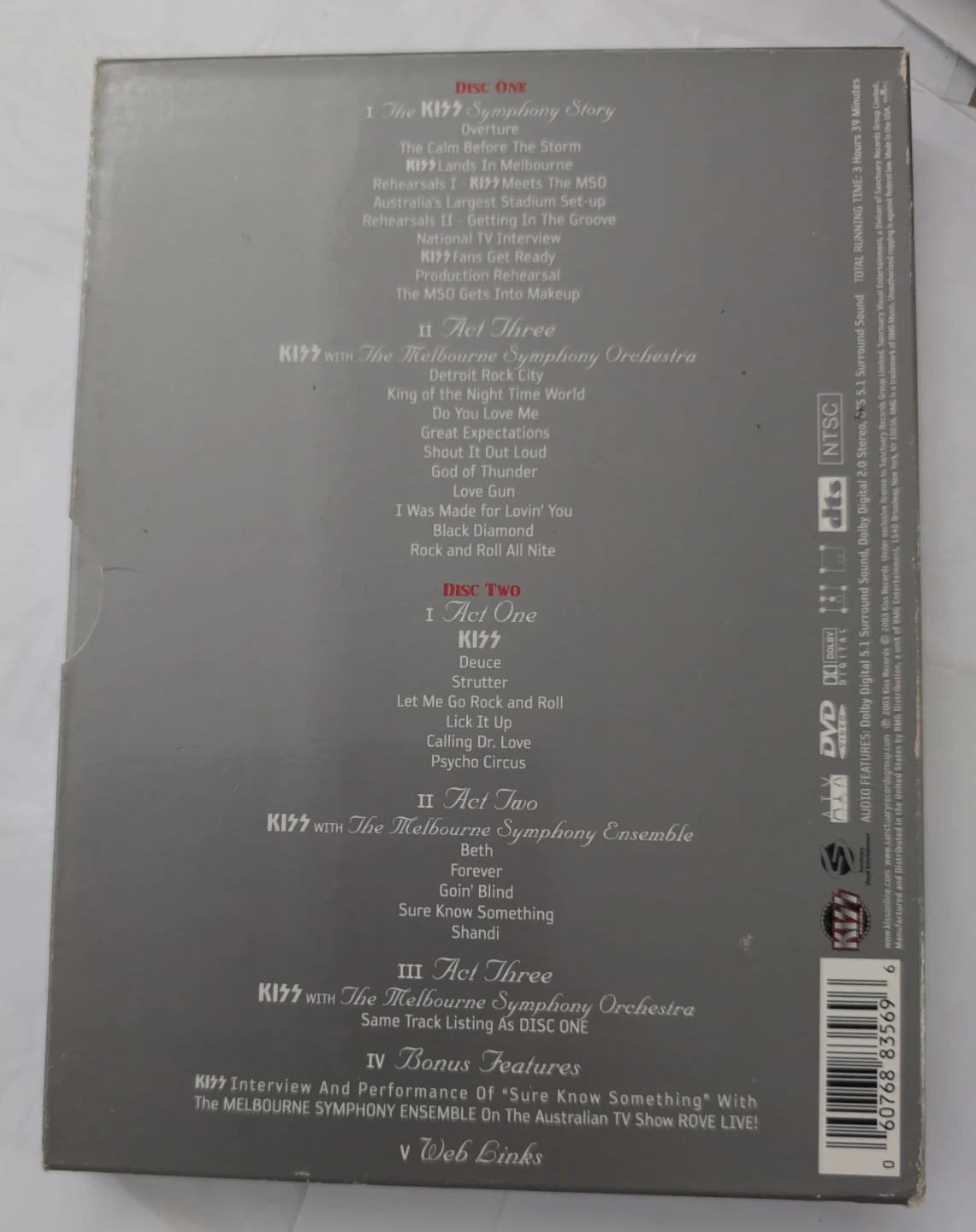 KISS Symphony: The DVD 2 DVD's - photo 2