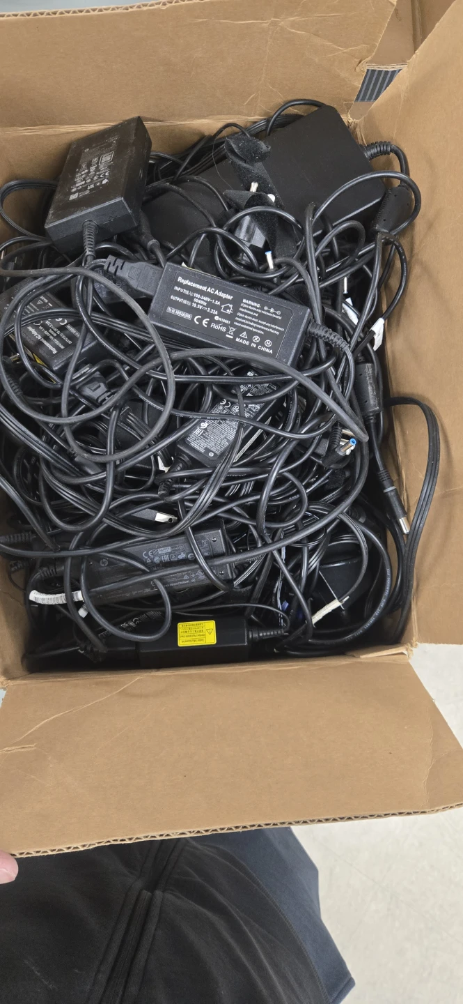 Box of AC Adapters and Power Cords - photo 3