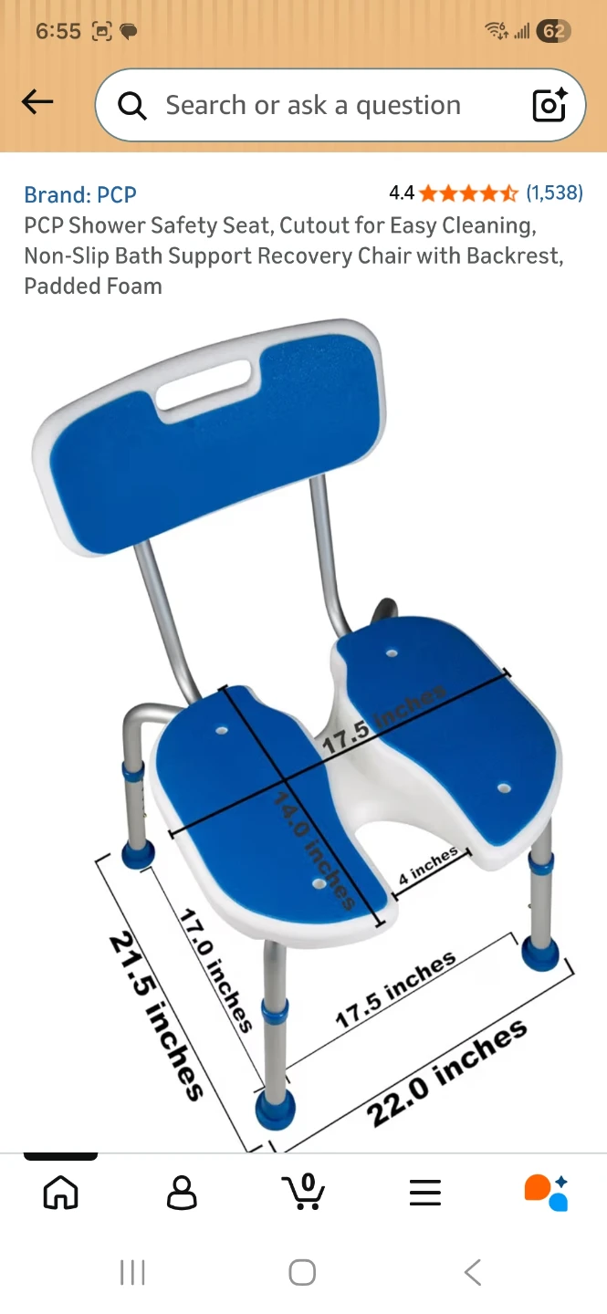 PCP Shower Safety Seat with Backrest - photo 2