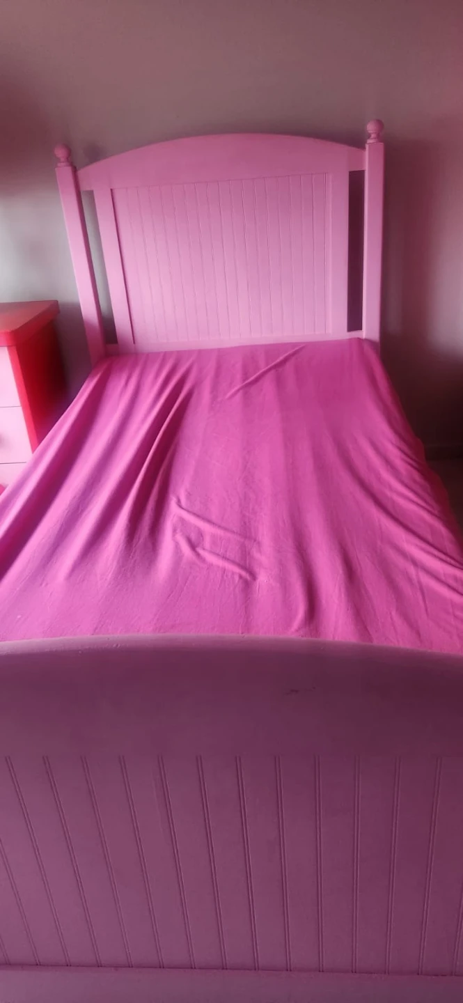 Pink and Red Children's Bedroom Set - Bed, Wardrobe, Dresser - photo 3