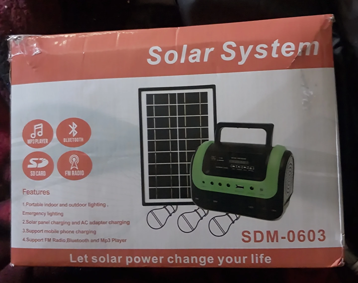 Solar System SDM-0603 Portable Lighting & Radio