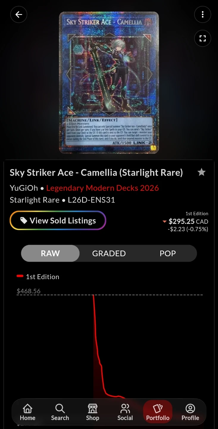 YuGiOh Sky Striker Ace - Camellia Starlight Rare
