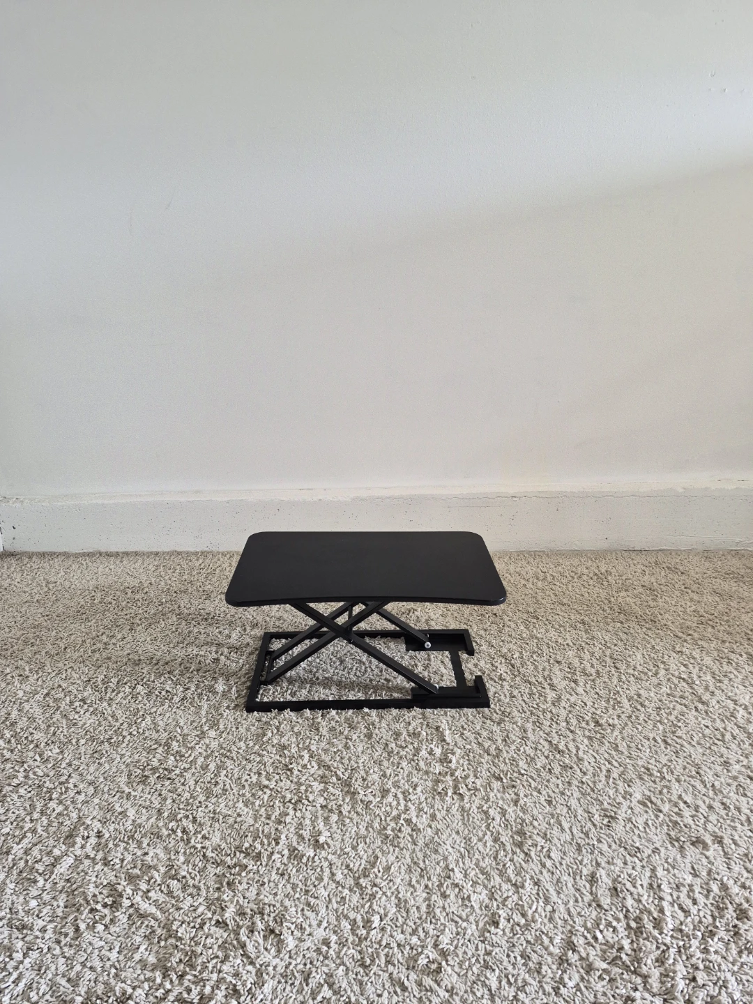 Black Metal Adjustable Standing Desk Converter Portable Desk - photo 2