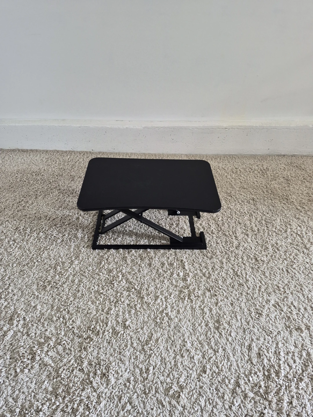 Black Metal Adjustable Standing Desk Converter Portable Desk - photo 3